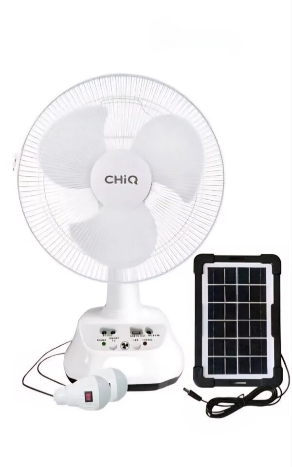 Ventilador recargable con panel solar